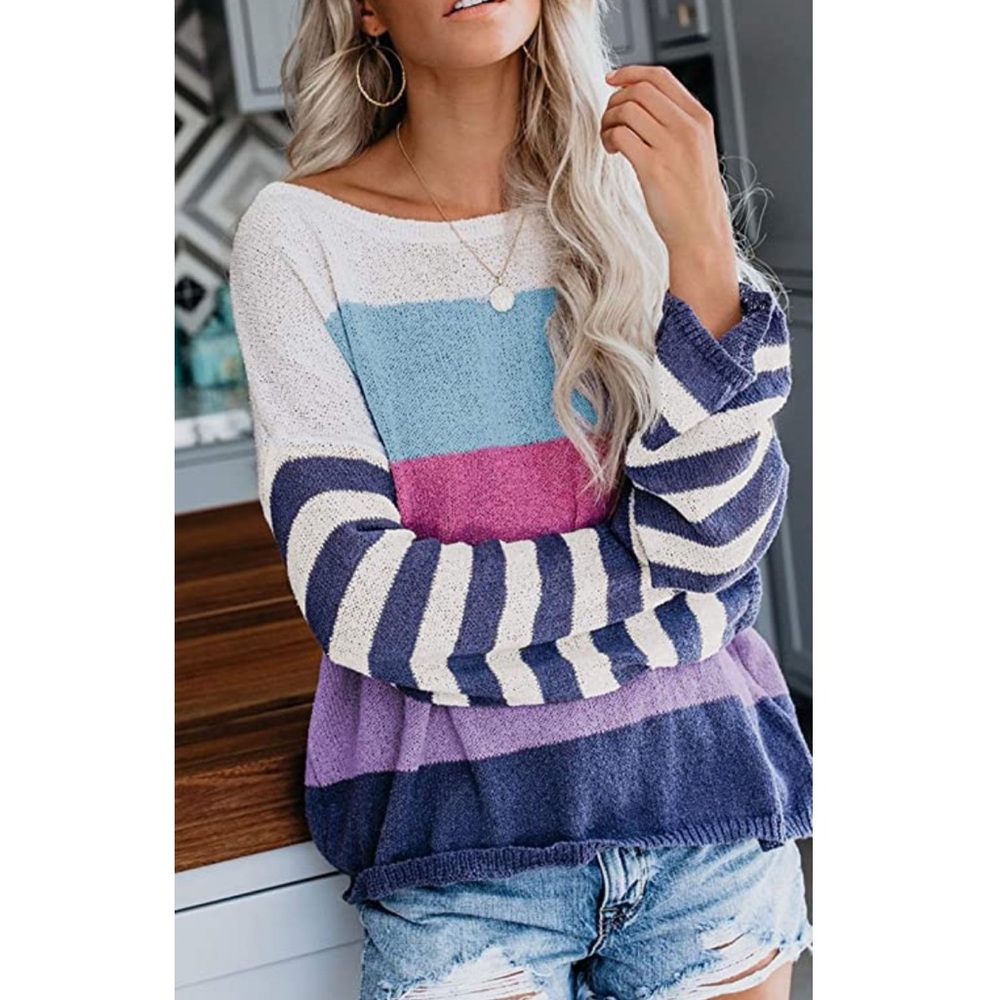 Lightweight Colorblock Sweater - Picture 2 of 6